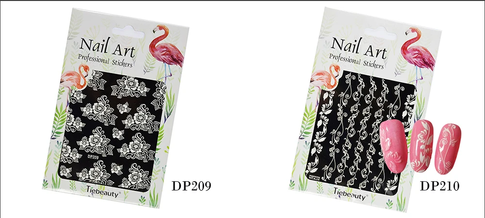 Белый цветок/кружева стикеры 3D на ногти Nail Art Наклейки тиснением Творческий Маникюр-наклейки для ногтей красота декор LADP201-224
