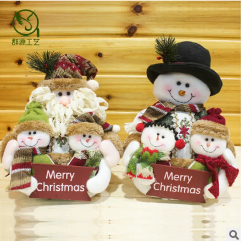 Natal 27cmX19Cm Рождество сидя Санта Клаус кукла Фигурка Игрушка рождественские