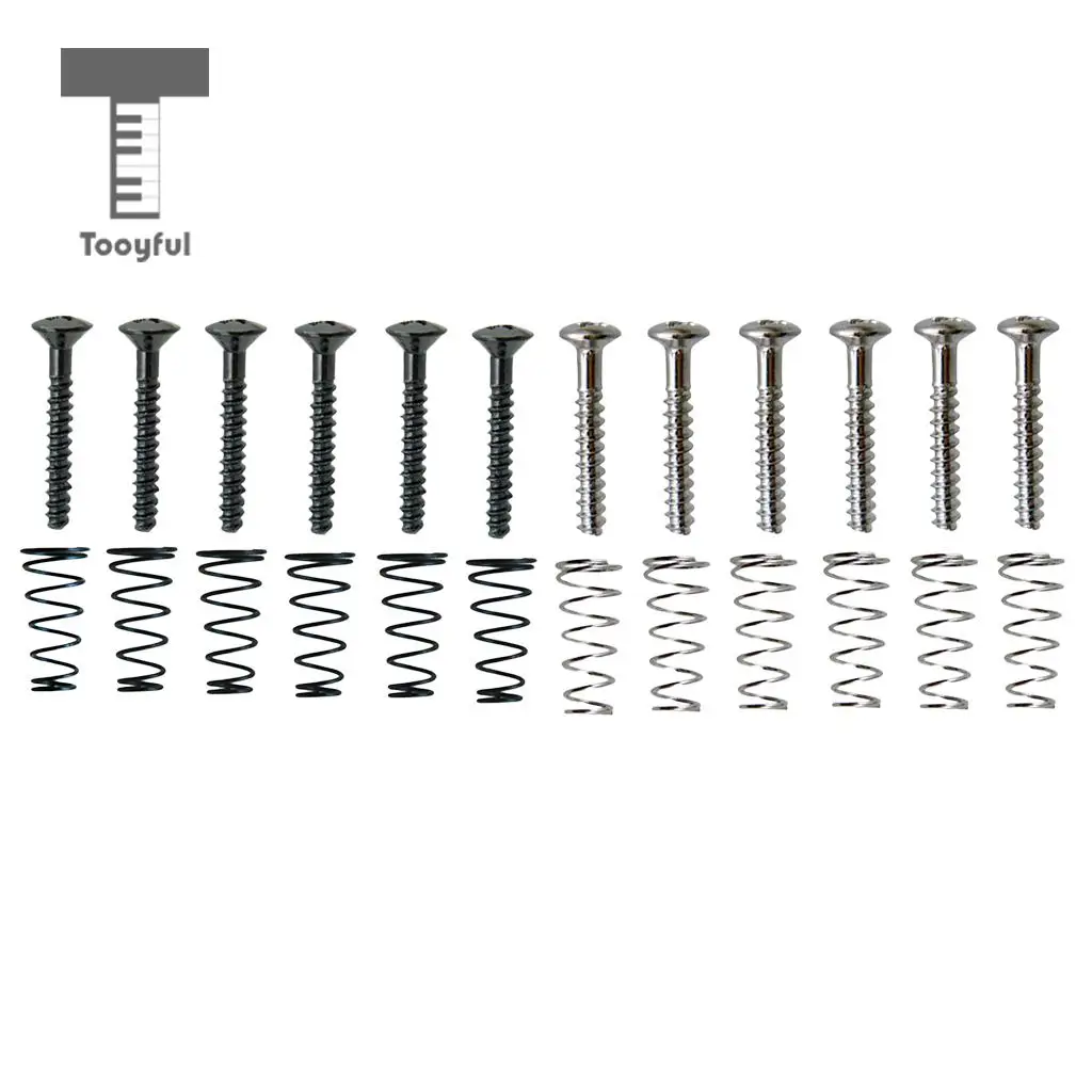 tooyful 6 stück eisen sss single coil pickup anpassung höhe schrauben mit quellen set für elektrische gitarre ersatz teile free global