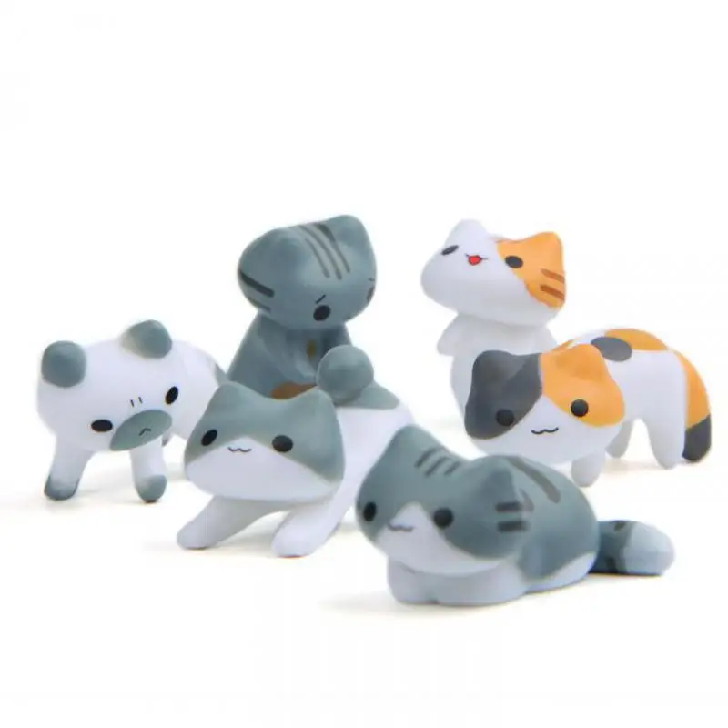 Набор японских кавайных кошек сделай сам миниатюрные Статуэтки миниатюры из