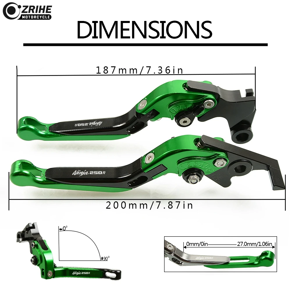 CNC новые регулируемые мотоциклетные тормозные рычаги сцепления для Kawasaki Ninja 250R