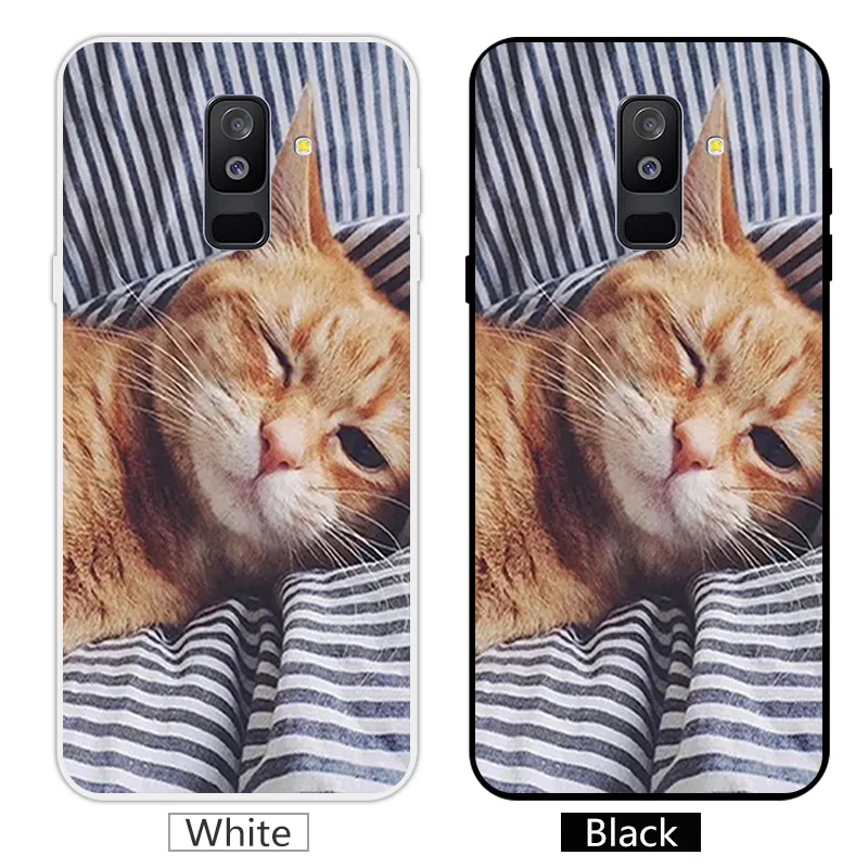 6.0 inch for Samsung Galaxy A6+ (2018) / A6 Plus Black Matte Soft TPU Case Clear Silicone END WOLF Back Cover |