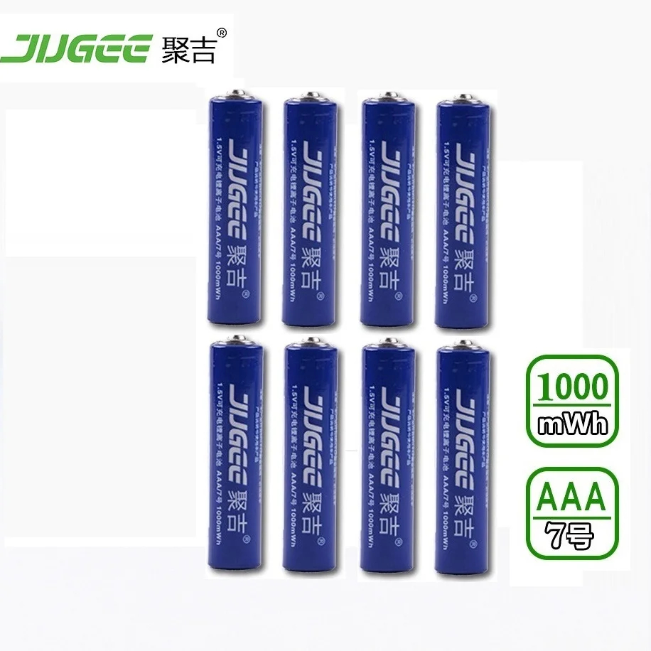8 шт. JUGEE 1 5 В AAA lifepo4 литиевых ionen батарейки ААА 1000mWh литий-ионная аккумуляторная