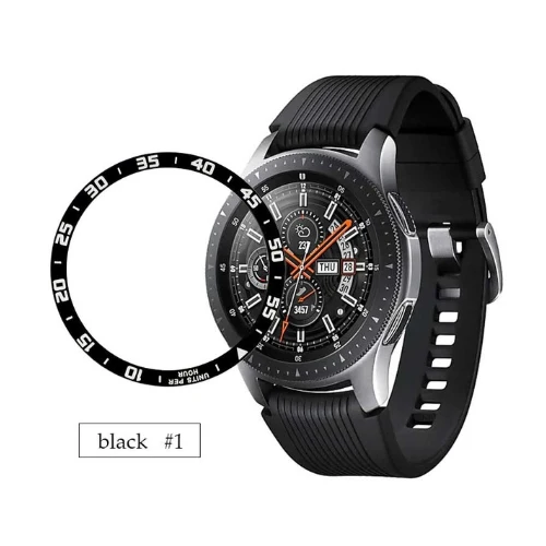 time-black Стильный ободок для Galaxy Watch 46 мм/42 мм Galaxy gear S3 Frontier, клейкая крышка, защитный чехол из нержавеющей стали с защитой от царапин - Цвет: time-black