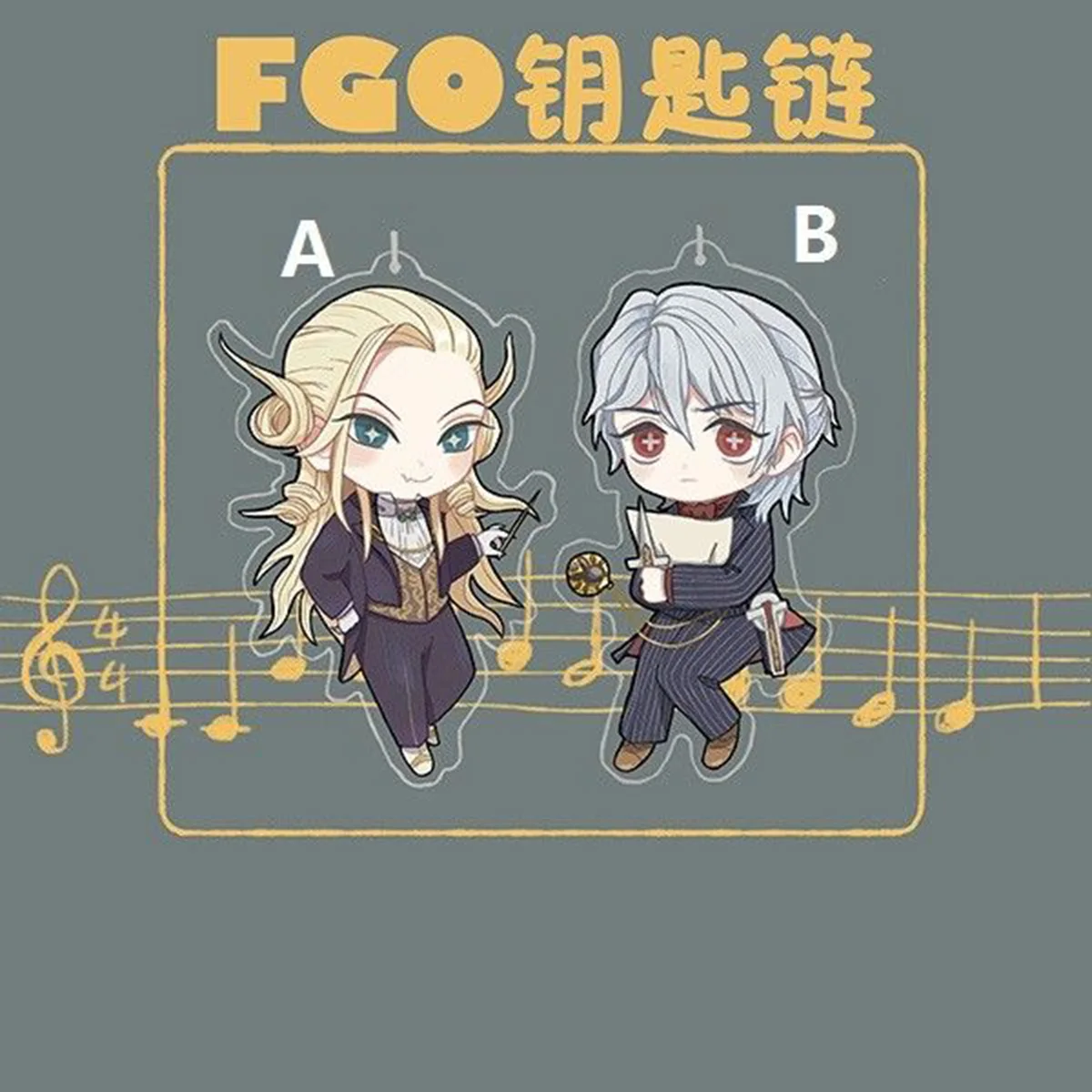 FGO Fate Grand Order Salieri Mozart акриловый брелок для ключей ремешок фигурка 2 стороны |