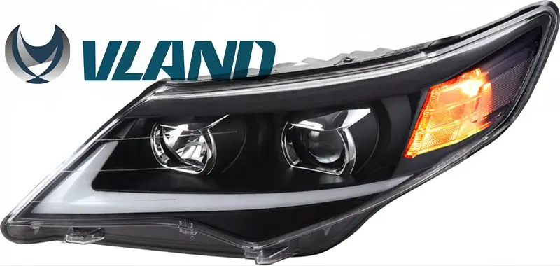 VLAND Заводская Автомобильная фара для светодиодная фара дальнего света Camry 2012 2013 головной светильник с ксеноновой лампой H7 и Дневной светильник