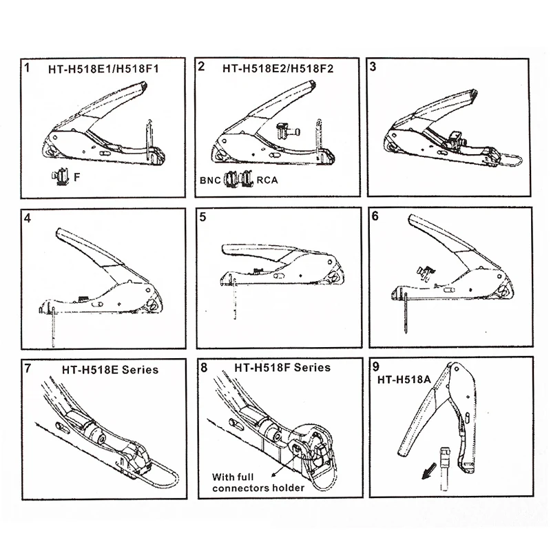 1 комплект коаксиальный провод кабель для зачистки Rg6/Rg59 F сжатие 20 шт.