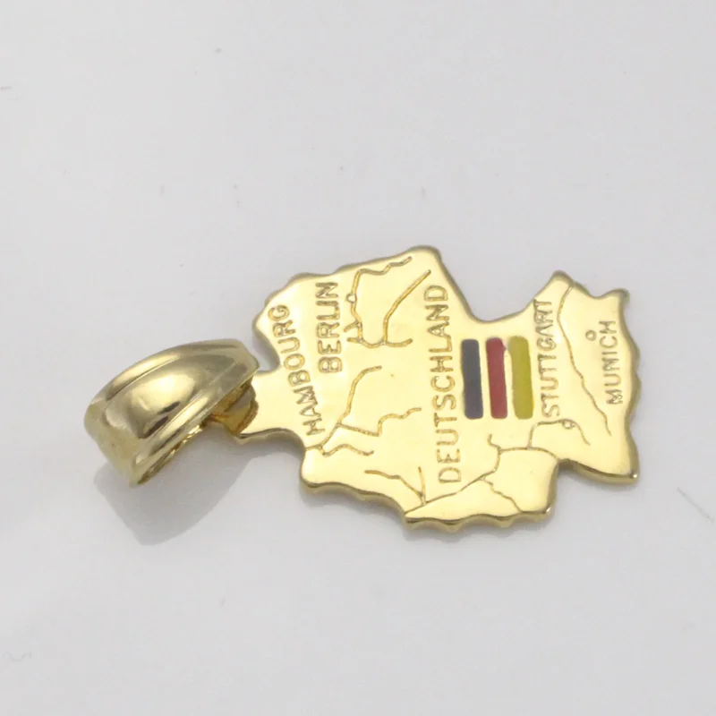 Германия карта кулон и ожерелье для женщин мужчин Карта страны Deutschland ювелирные