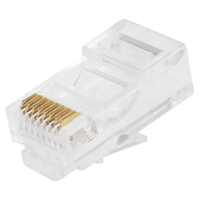 100 шт Высокое качество RJ45 кристалл сети позолоченный адаптер головки QJY99