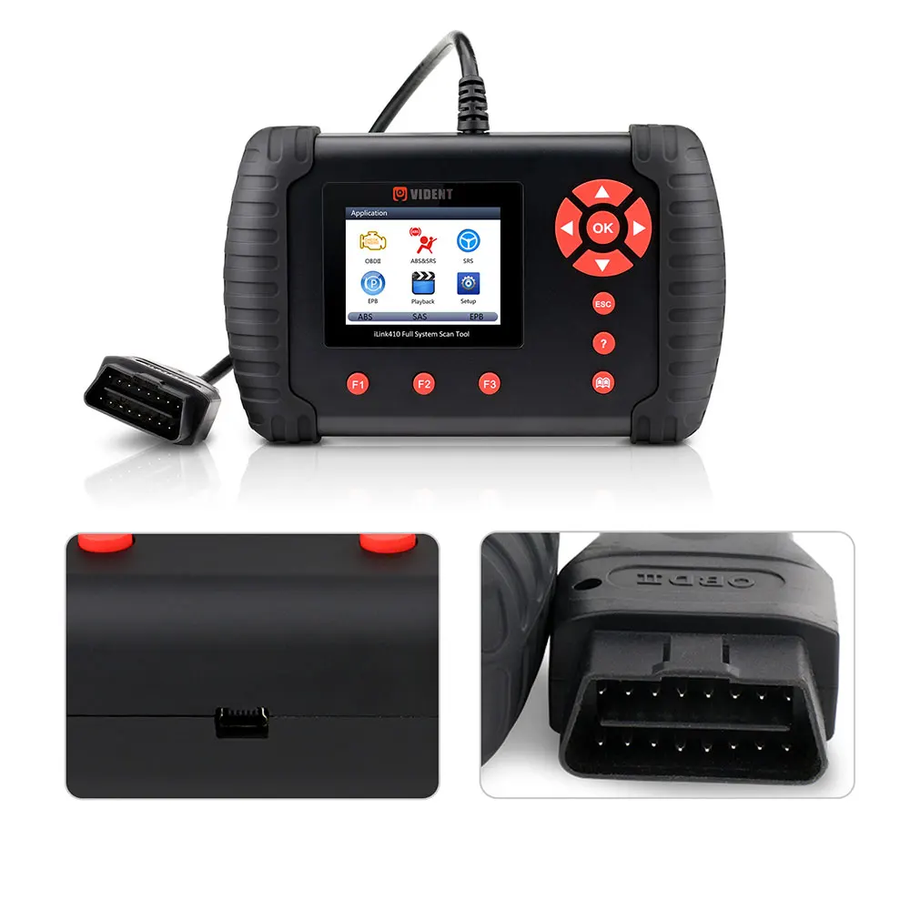 Оригинальный VIDENT iLink410 поддержка ABS & SRS Инструмент сброса диагностический