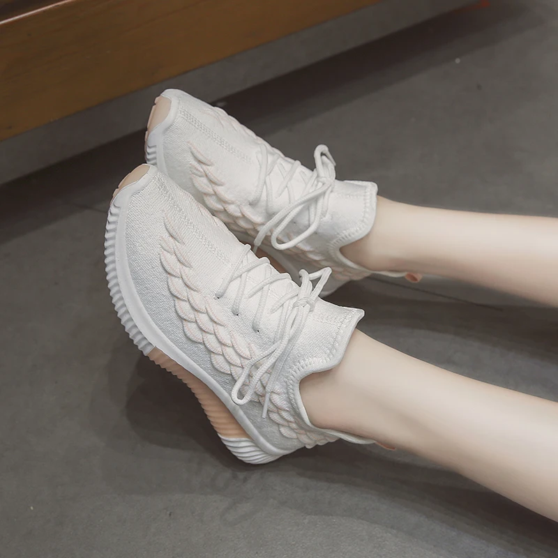 Women Sneakers Woven Mesh Breathable Student Lace-up Casual Shoes Comfortable sandalias mujer Ladies H30w | Обувь