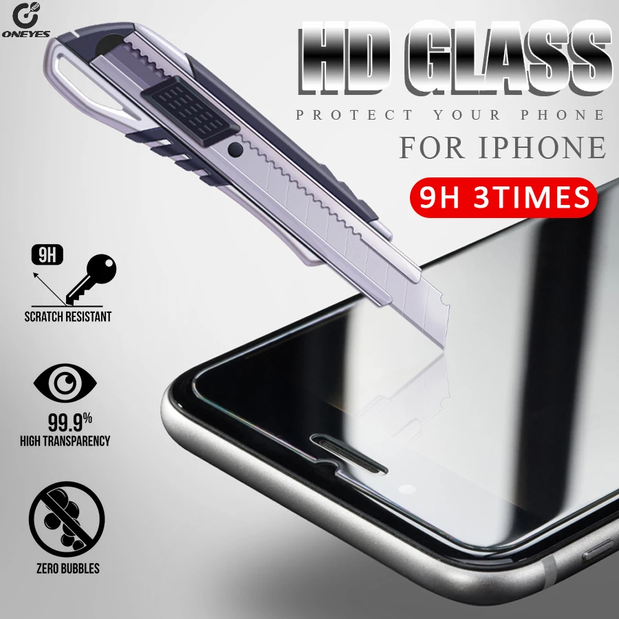 Закаленное стекло ONEYES 9H 0 22 мм 2.5D для iphone 5 5S SE 6 6s Plus Защитная пленка X 7 8 7Plus|Защитные