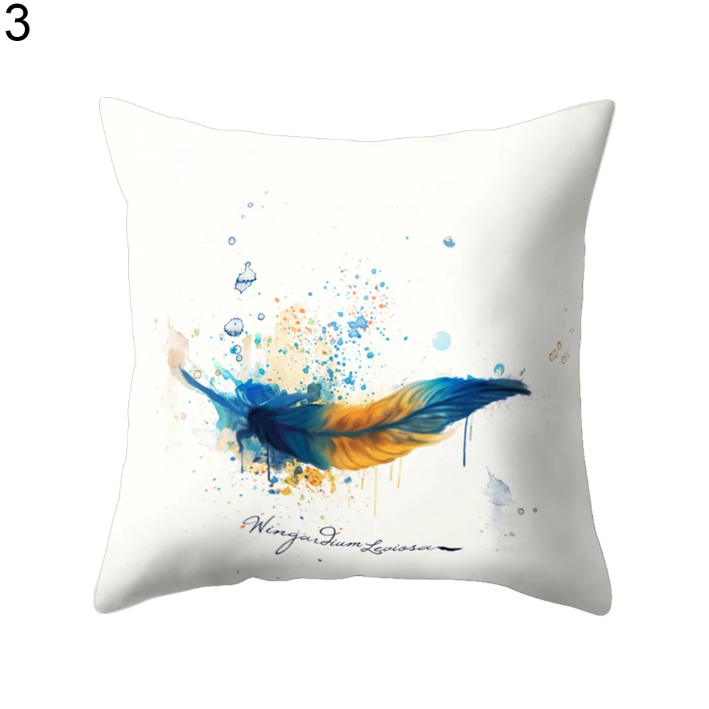 

New Cushion Cover Feather Dream Catcher Print Throw Pillow Case Cover Home