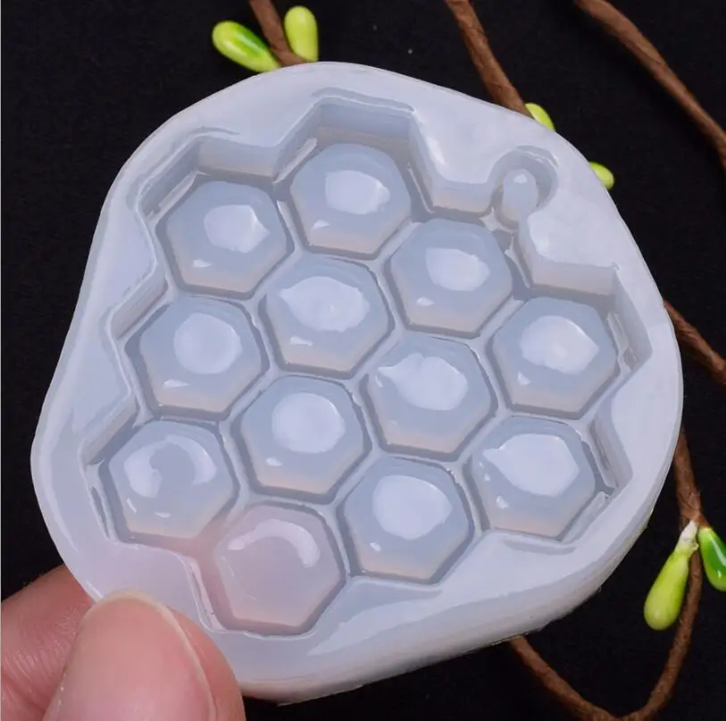 Пчелиная сота Жидкая силиконовая форма DIY Смола Виноград Изготовление ювелирных