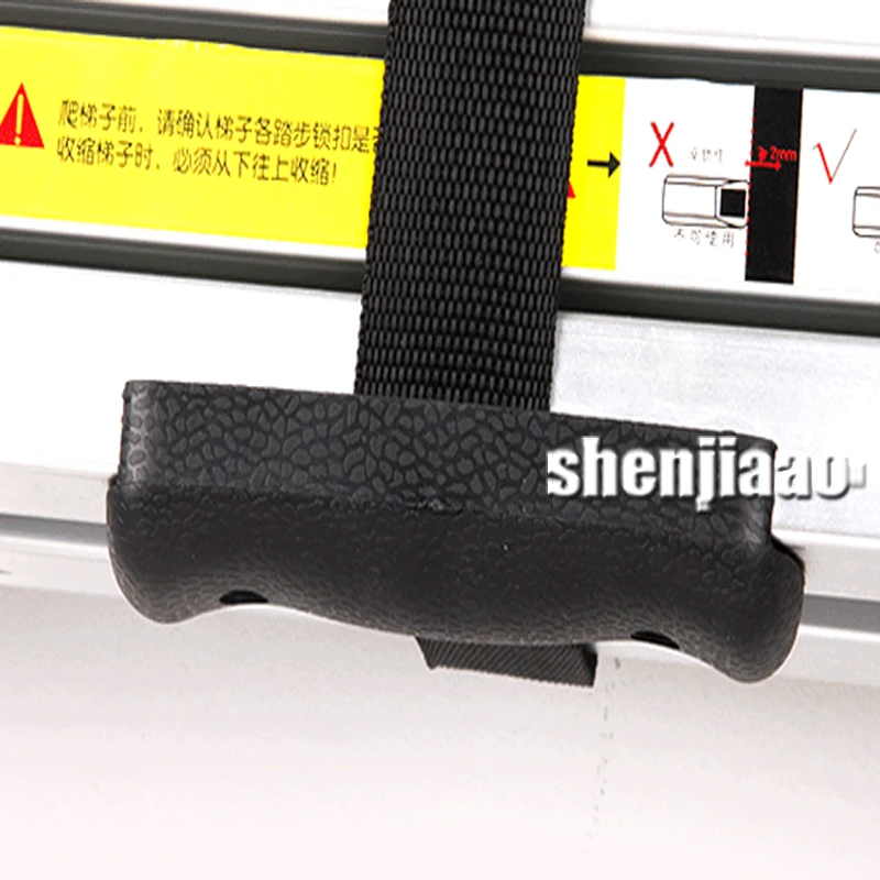 Портативная телескопическая лестница с доской 3 8 м многофункциональная складная