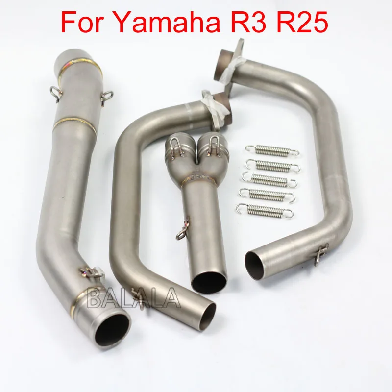 

Motorcycle Exhaust Stainless Steel Front of Pipe Link Pipe Connect Slip-on Stainless Steel Tube For Yamaha R3 R25 2014-16 Years