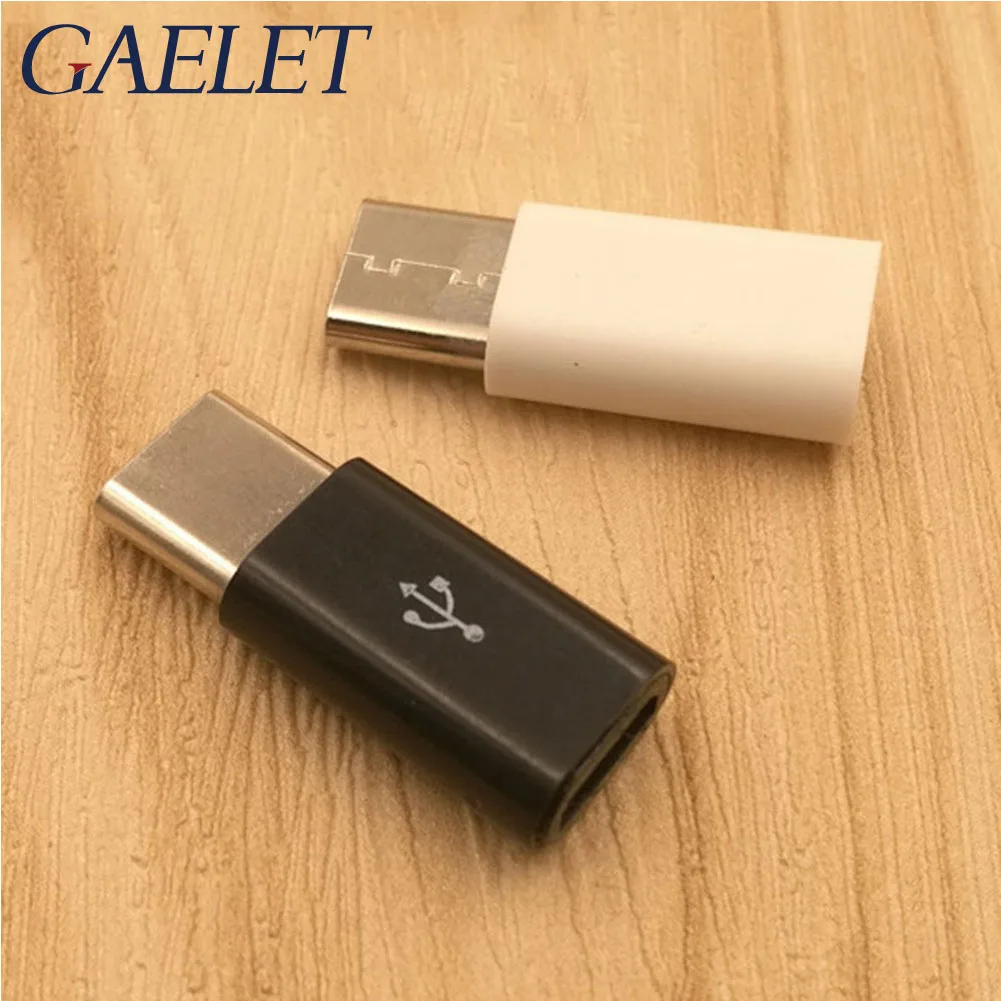 1 шт. usb type C штекер для Micro USB Женский адаптер Конвертер Разъем черно белый