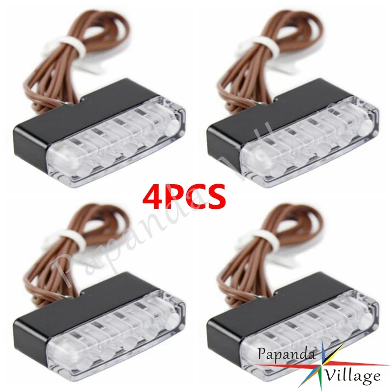 

4PCS Motorcycle License Plate Light LED Turn Signal Light Blinker Tail Brake Lamp DRL For Harley Honda Yamaha Suzuki Kawasaki