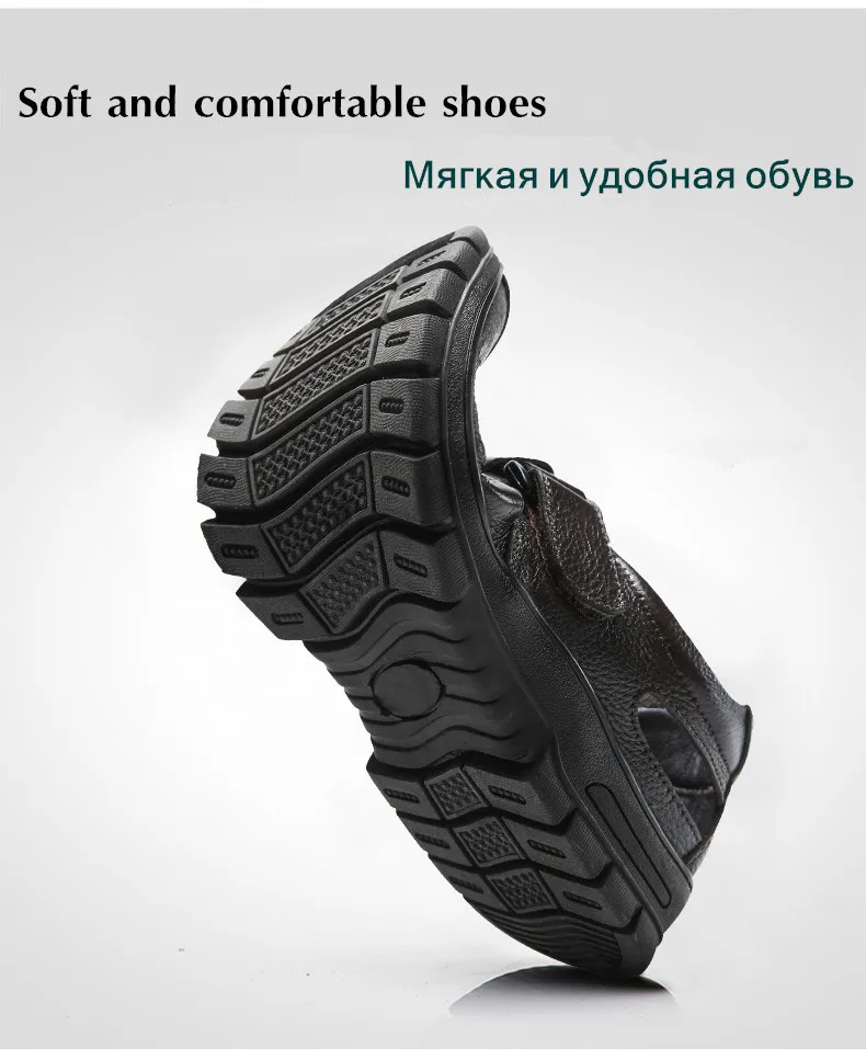 ZUNYU/кожаные сандалии для мужчин; сезон лето; Новинка года; мужская модельная обувь; официальная обувь; нескользящие сандалии на полой подошве для папы; Мужская обувь; размеры 38-45