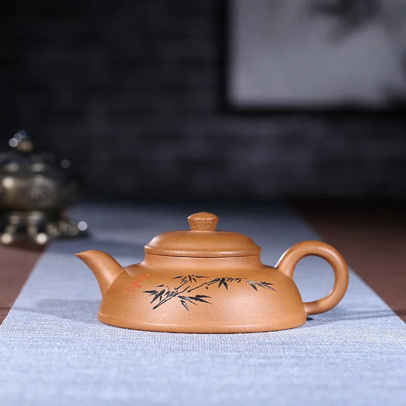 

Authentic yixing are recommended by pure manual undressed ore down slope mud flat bamboo pot of kung fu tea tea set