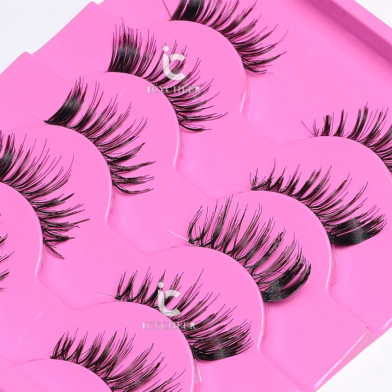 5 пар накладные ресницы ручной работы|Накладные ресницы| |