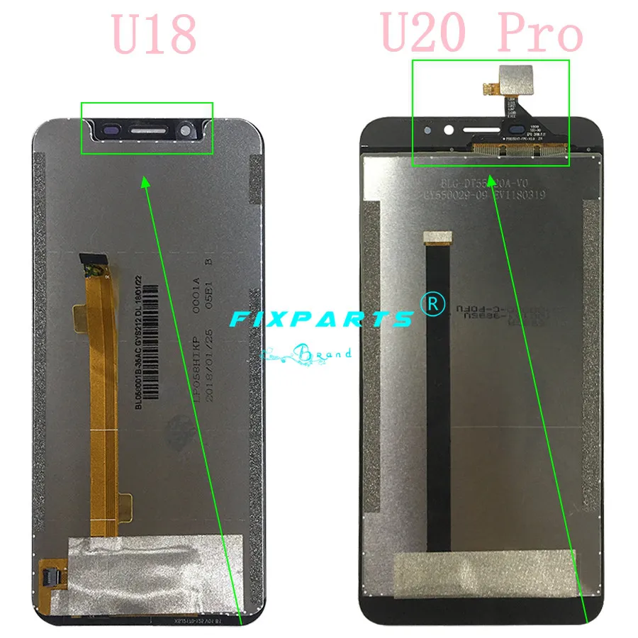 Оригинальный ЖК-дисплей Oukitel U18 5 85 дюйма кодирующий преобразователь сенсорного