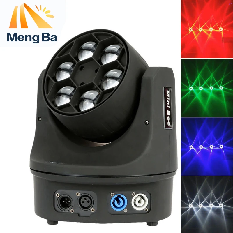 MengBa 6x15 Вт RGBW 4 в 1 светодиодный мини пчелиный глаз луч светильник DMX512 движущийся