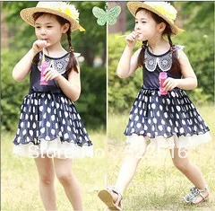 child clothing Dot crumpled dress children garment | Детская одежда и обувь