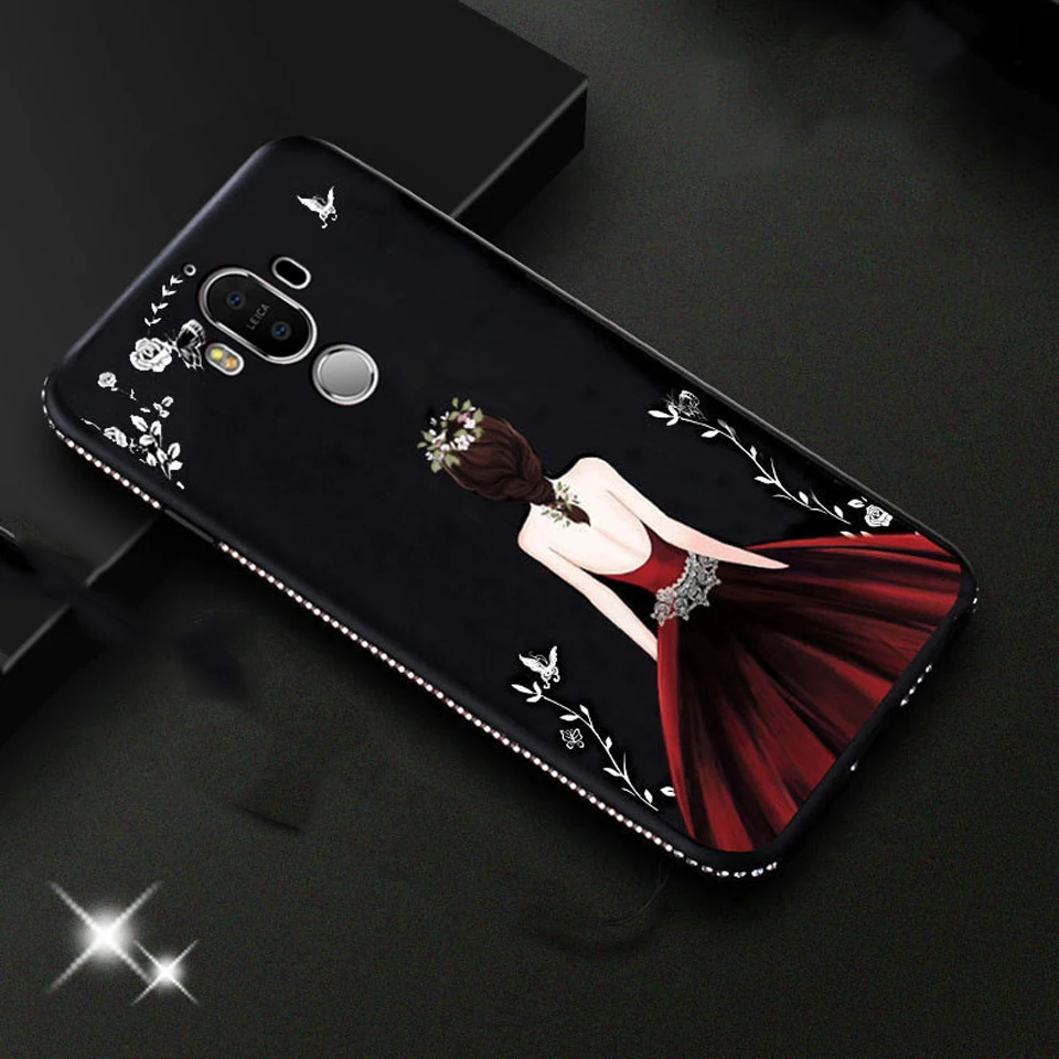 Алмазный чехол для Huawei Mate 9 Pro блестящий бампер свадебное платье из ТПУ P20 Lite Honor 20 10