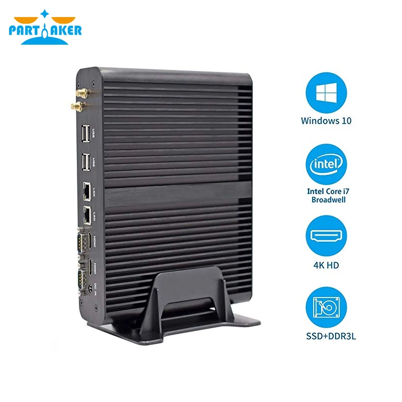 B2 Intel Core i7 встроенный мини ПК 4500U 4650U Win 10 Smrat HTPC linux Безвентиляторный настольный