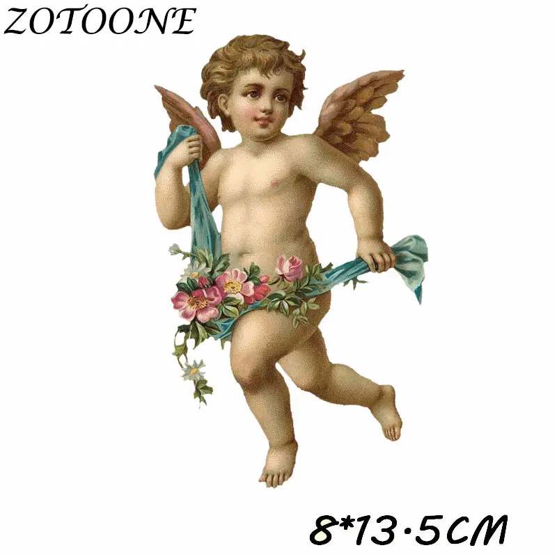 Переводные нашивки ZOTOONE милый ангел железные для одежды детской украшения сделай