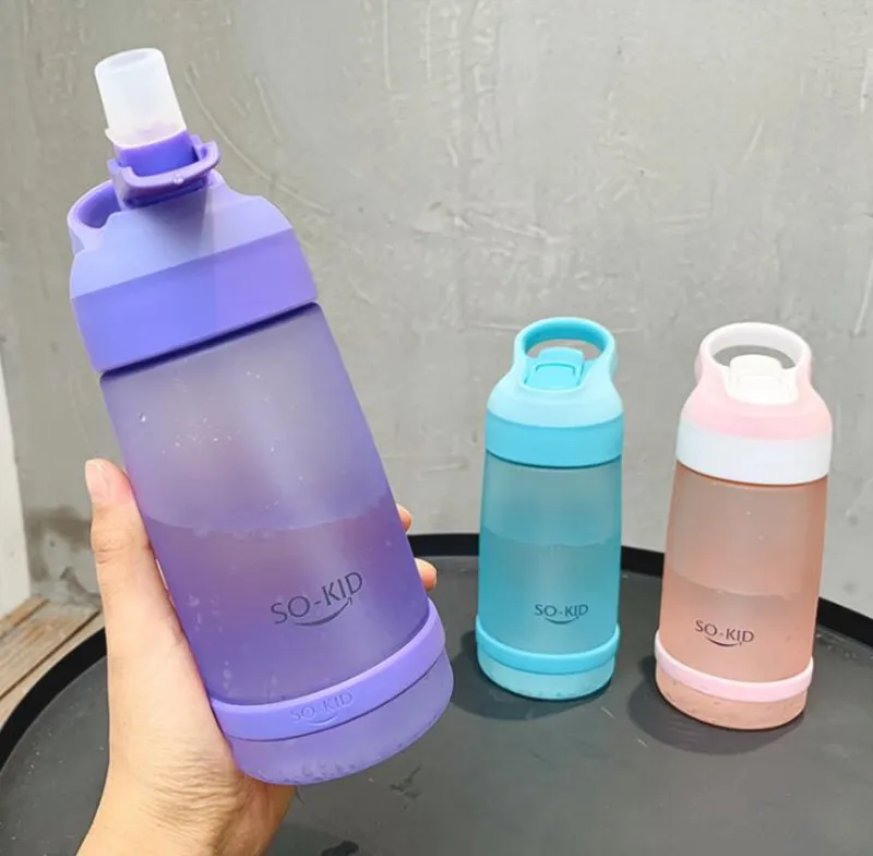 Kids Water Bottle Children Straw Water Bottles Baby Lemon Bo