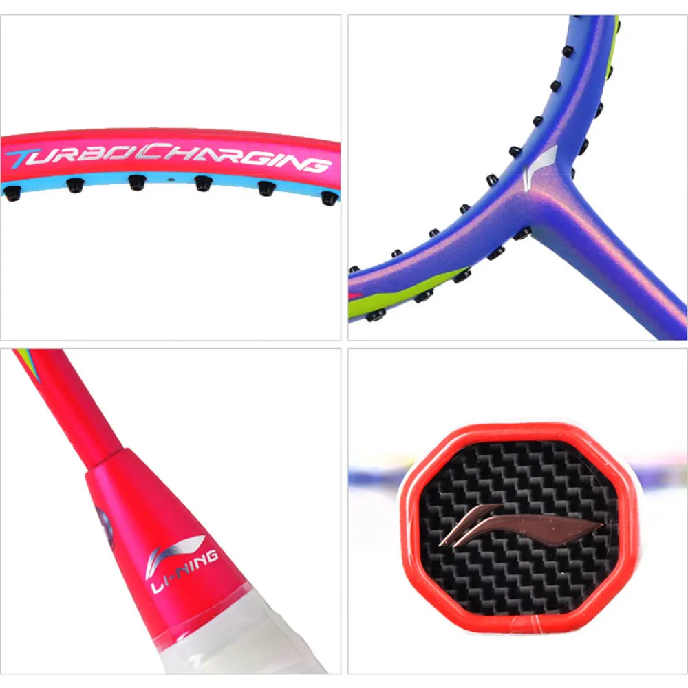 Li Ning N7II Galattica фиолетовые Углеродные ракетки для бадминтона Sudiman Cup наступательный
