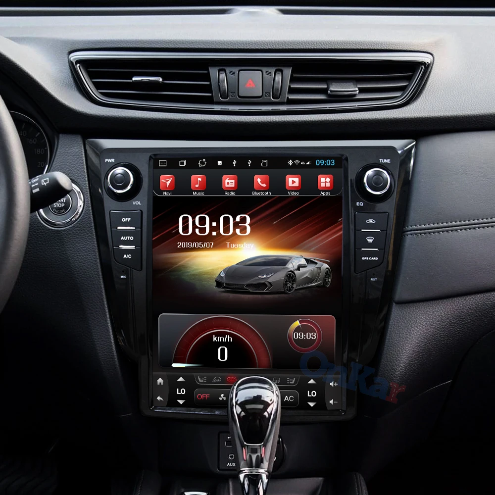 Автомагнитола ONKAR 1 Din GPS Android 8 для Nissan X Trail Qashqai вертикальный экран 12 дюйма ОЗУ 4 Гб
