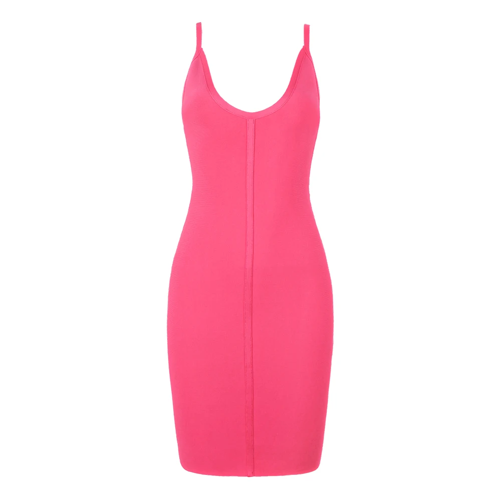 Женское сексуальное летнее платье модное оранжевое ярко-розовое черное