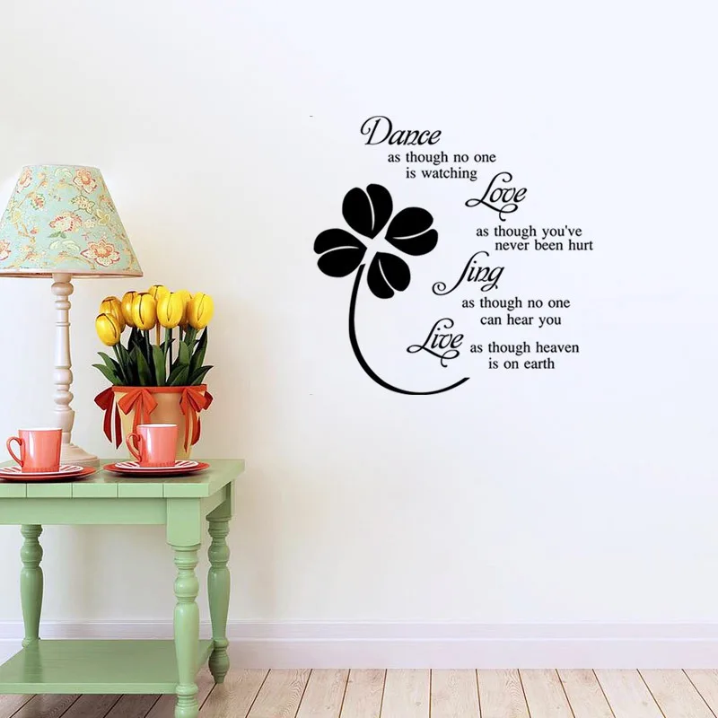 Танцы как будто никто не смотрит любовь Цитата Наклейки на стены Съемный ПВХ