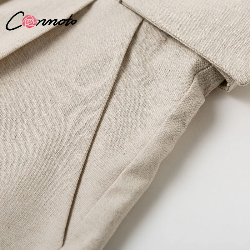 Conmoto хлопок пояс галстук женские костюмы Комбинезоны повседневные пляжные