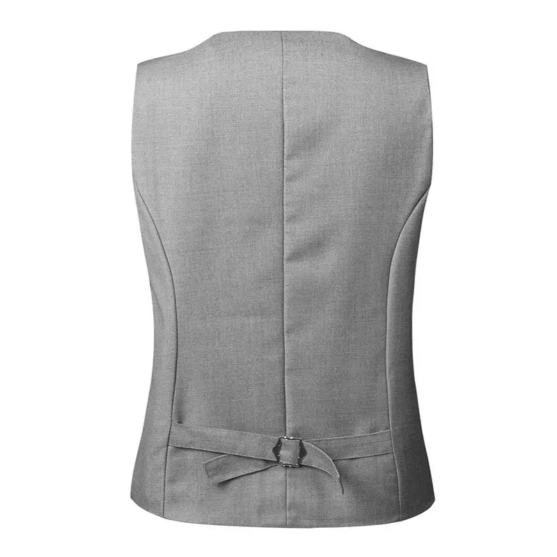 Wedding Men Vest Suit Gray 3XL Casual Single Breasted Black Blue Slim Fit Business Waistcoat | Мужская одежда