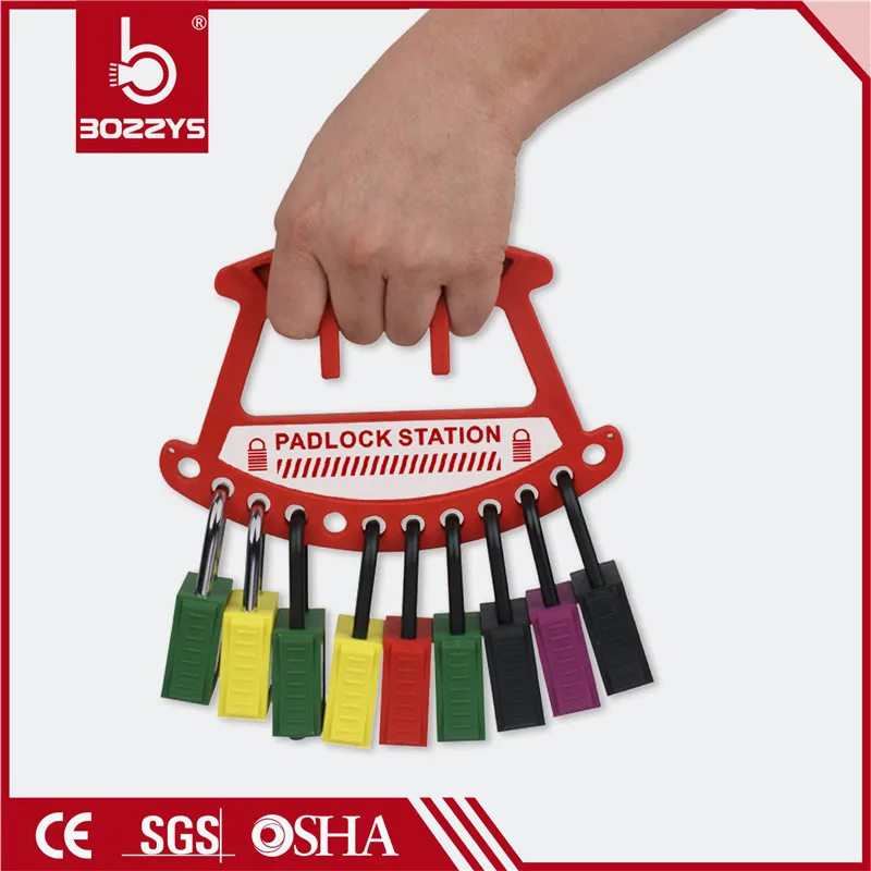 

Portable safety padlock rack Portable key management housekeeper Plastic hanging rack for safety lock BD-B41