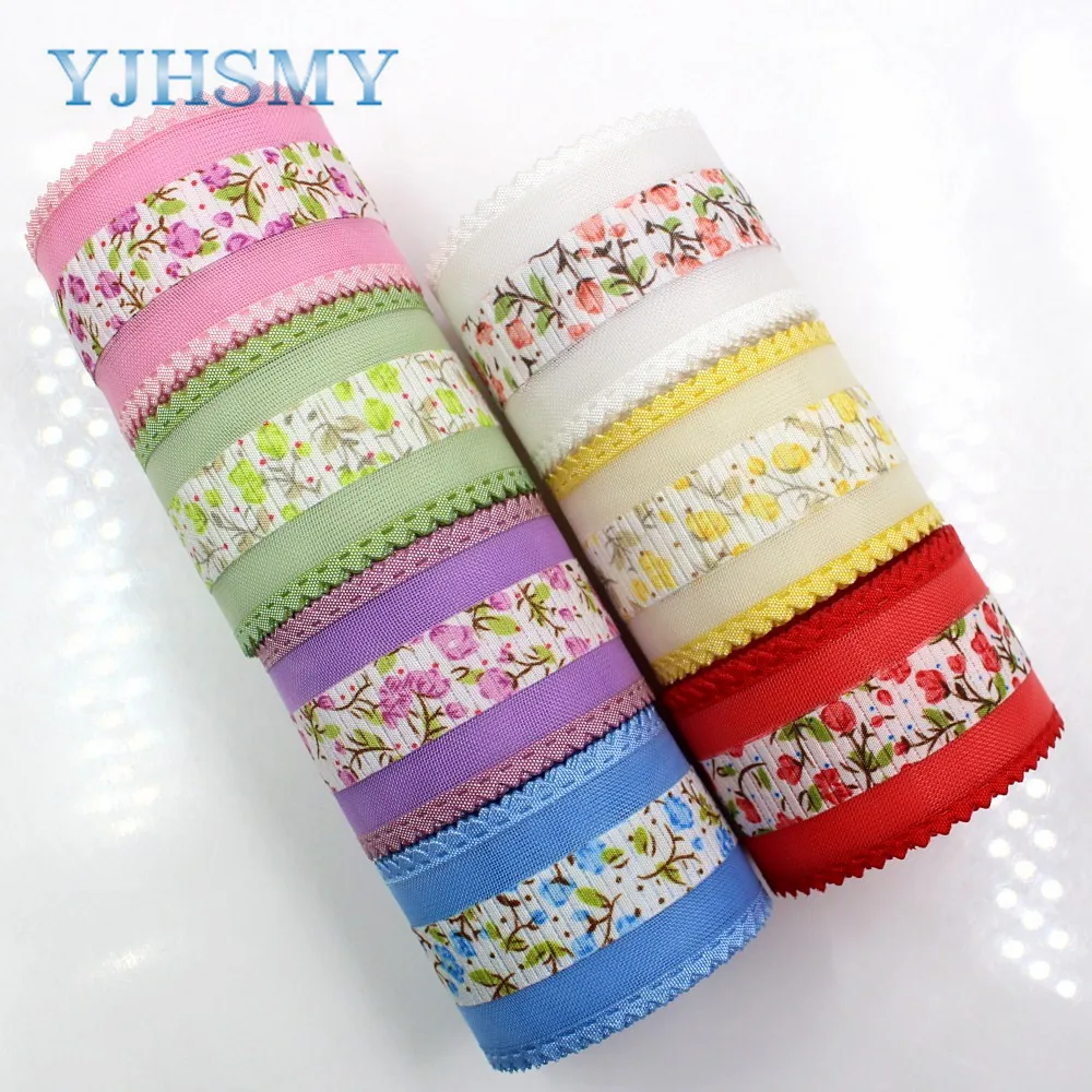 

YJHSMY 17122318 hot sale 32 mm 10 yards bilateral hollow Flowers satin ribbon, DIY handmade materials,Clothing accessories