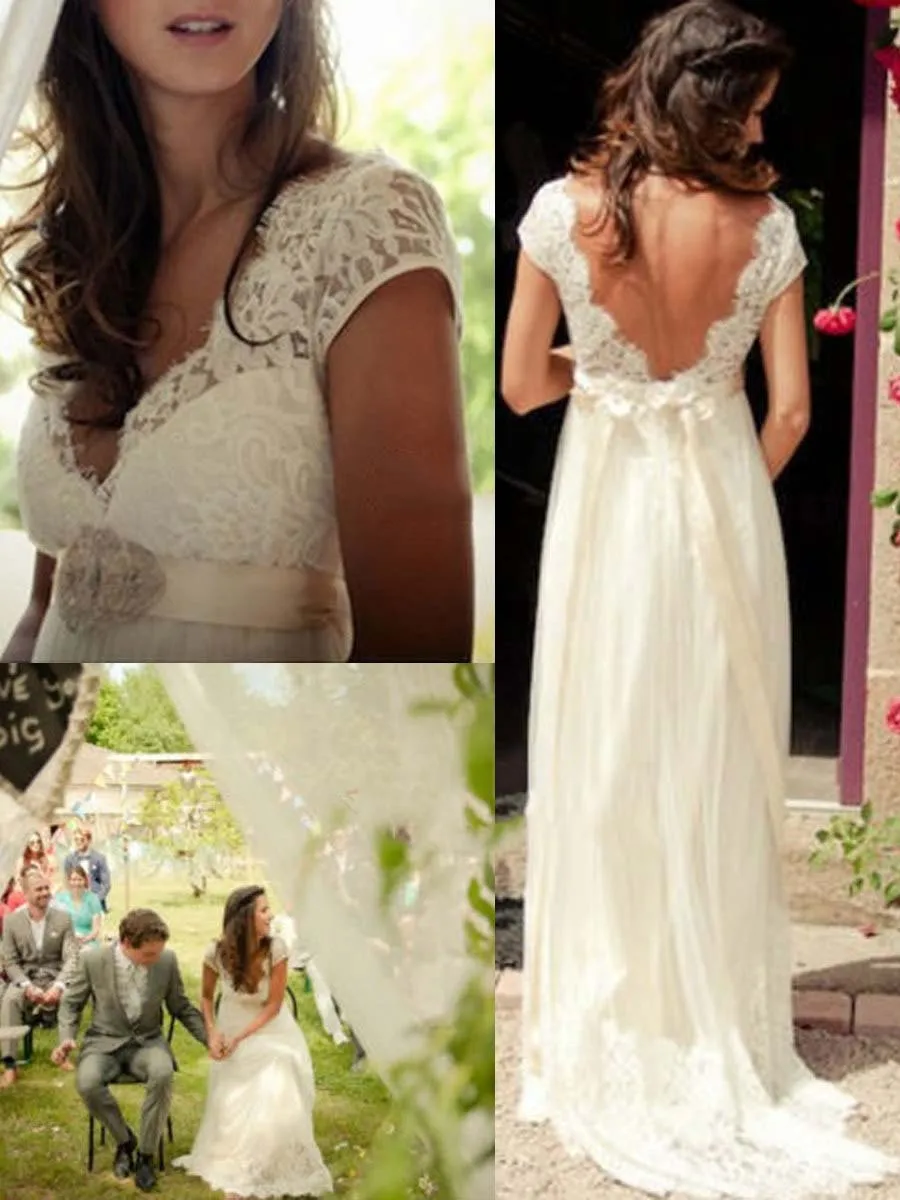 Нежное кружевное романтичное и богемные Свадебные платья с поясом пояс украшен