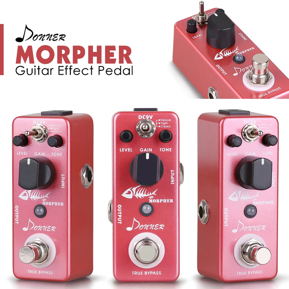 Donner Morpher искажение гитарный эффект педаль 3 модели органические классические