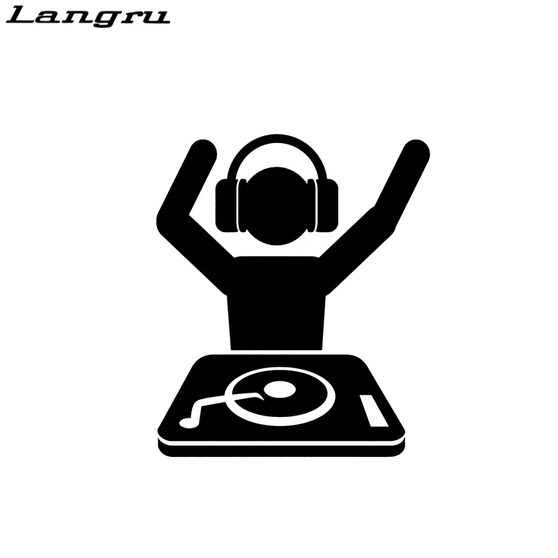 Langru Автомобильная наклейка Dj музыкальная упаковка узор движение виниловая