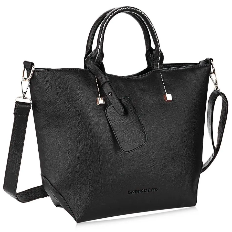 Sexy Red Large PU Leather Women's Handbag Brands Elegant Ladies Messenger Bags Sacthel Purse Crossbody Tote Black Big Bag | Багаж и