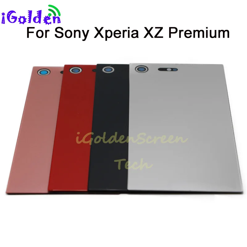 Задняя крышка для Sony Xperia XZ премиум стекло задняя батареи корпус двери чехол