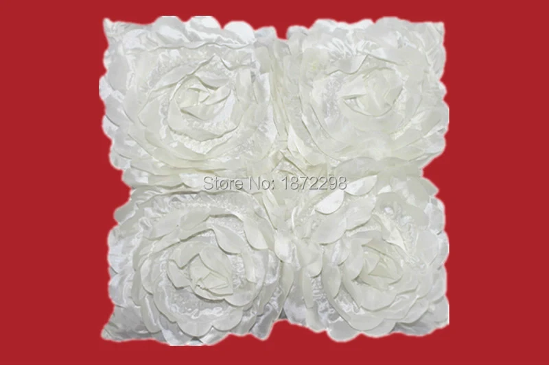 3D цветочный квадратный чехол для подушки однотонная наволочка с вышивкой