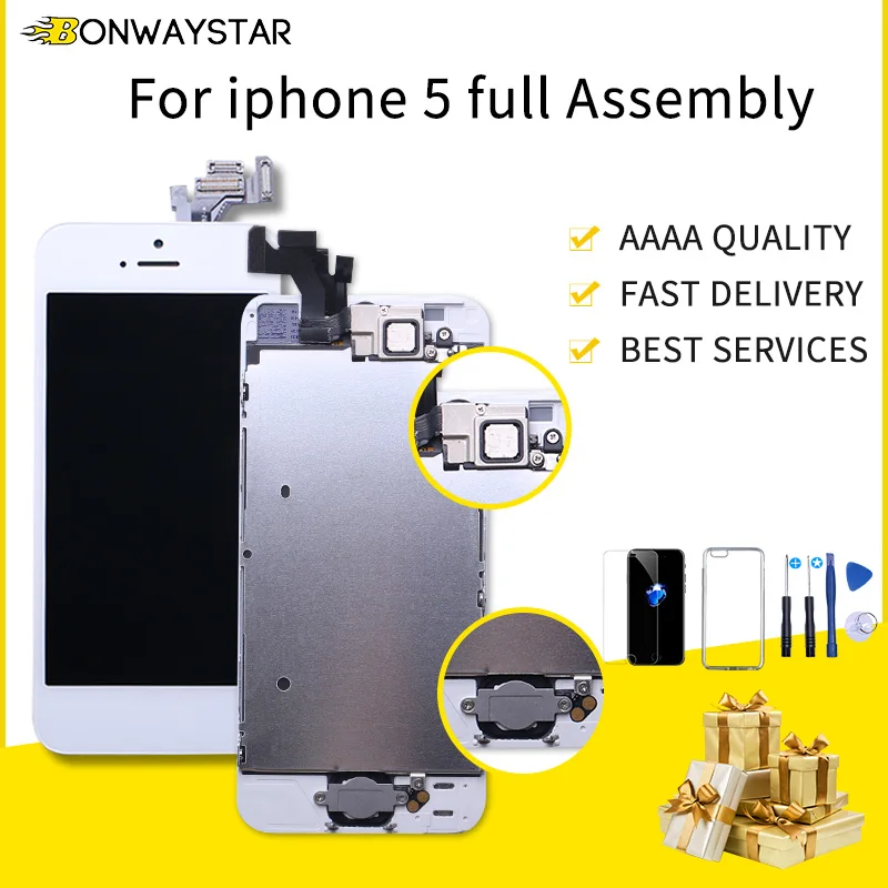 Полный ЖК-дисплей или полный комплект в сборе дисплей экран для iPhone 5 5g A1428 A1429 A1442