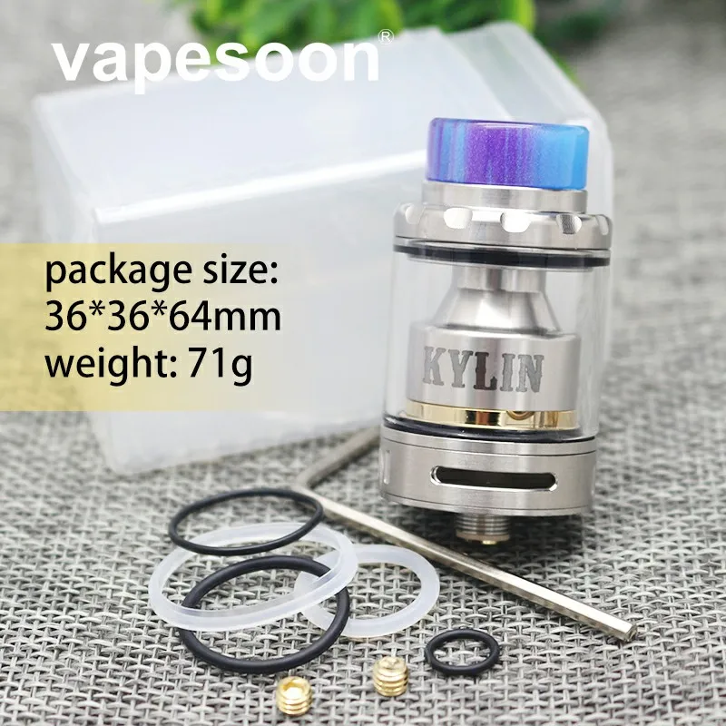 В наличии оригинальный Vapesoon Kylin мини RTA Tank 2 MLExtend 6 мл электронная сигарета