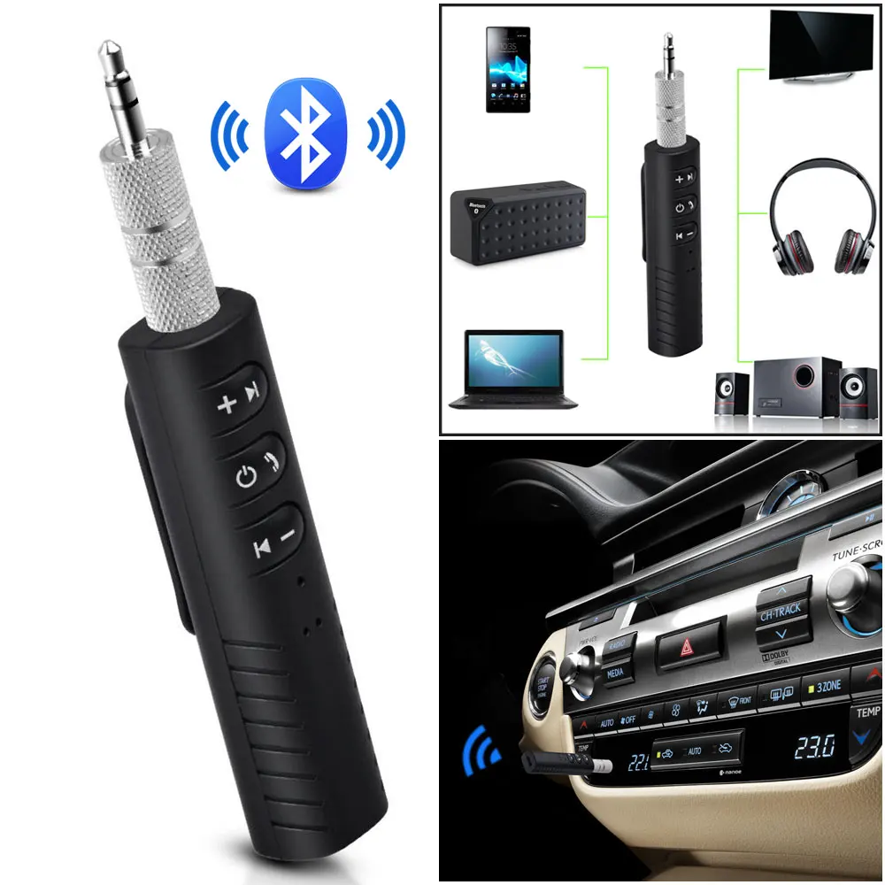 Bluetooth гарнитура Музыка 3 5 мм разъем автомобильный комплект аудио приемник