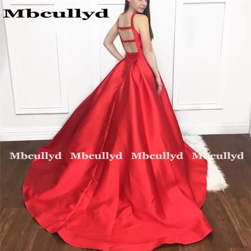 Платья для выпускного бала Mbcullyd с перекрещивающимися бретелями трапециевидные